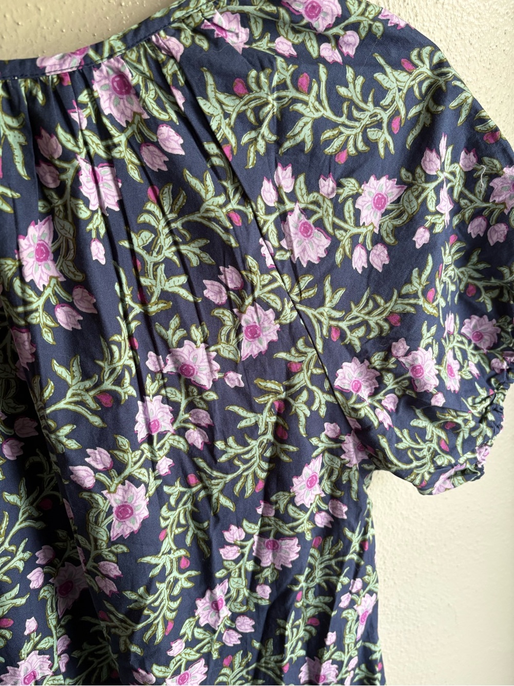 J. Crew Navy Floral Tie-Waist Midi Dress - Picture 5 of 5